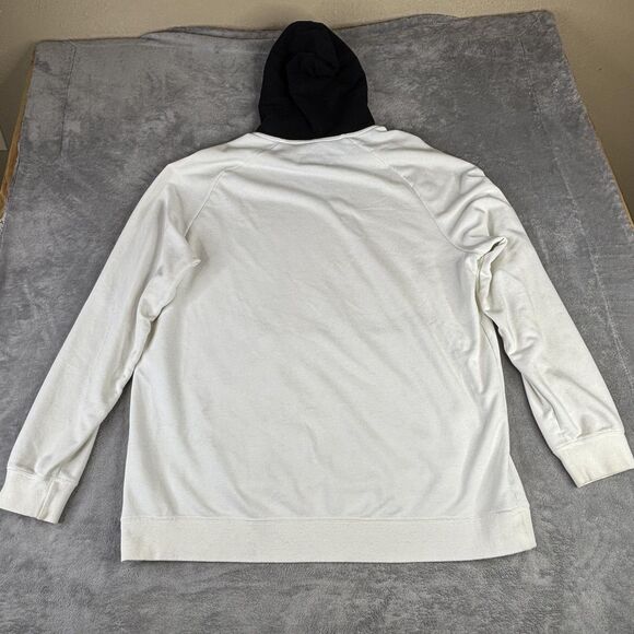 Jordan Hoodie Mens 2XL White Black Jumpman Classics Nike Air Pullover CV7411-100 - Picture 10 of 13